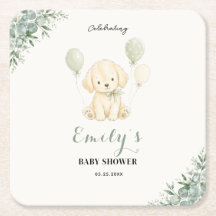 Golden Retriever Baby Shower Sage Grön Eucalyptus