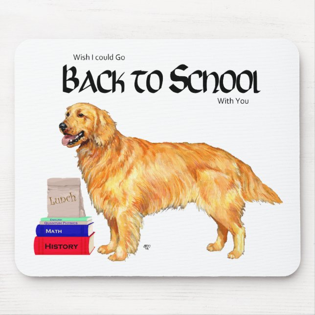 Golden Retriever Back to school Musmatta (Framsidan)