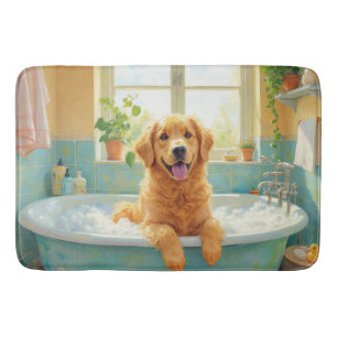 Golden Retriever Badtid Glad Badrumsdekor Badrumsmatta