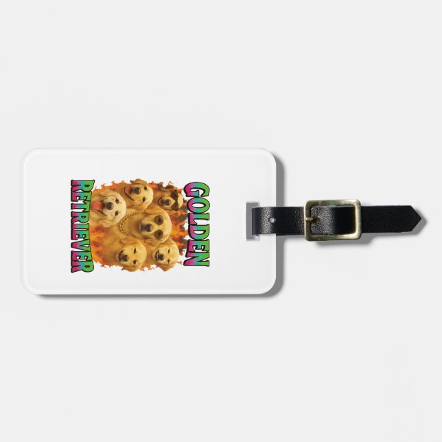 Golden Retriever Bagagebricka (Horisontell Framsida)