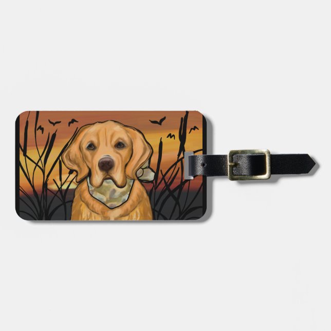 Golden Retriever Bagagebricka (Horisontell Framsida)