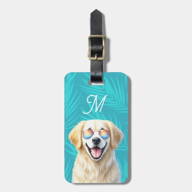 Golden Retriever Bagageetikett Bagagebricka (Vertikal Framsida)