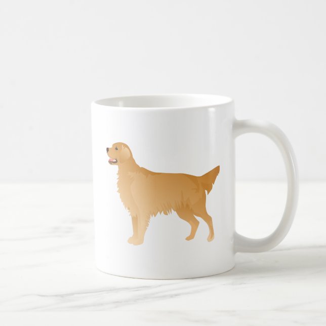 Golden Retriever Basic-rasdesign Kaffemugg (Höger)