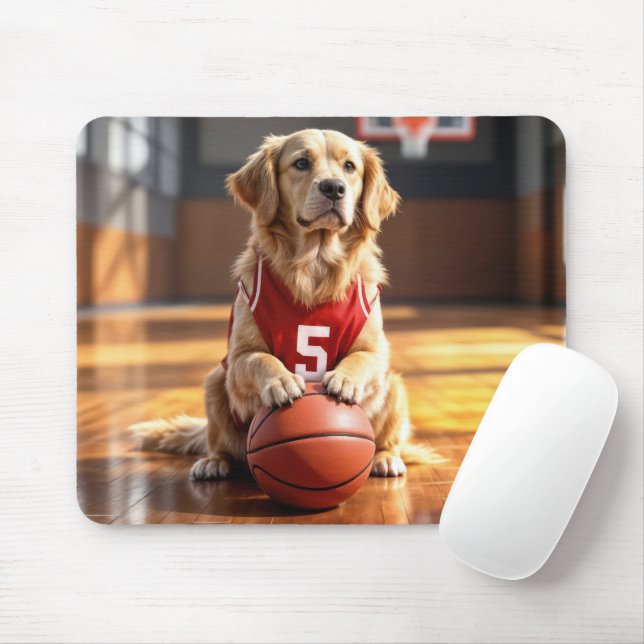 Golden Retriever Basketball Player Musmatta (Med mus)