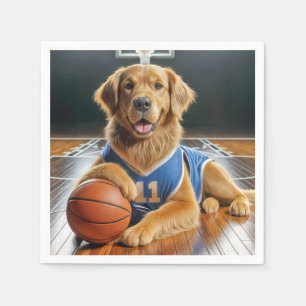 Golden Retriever Basketball Player Pappersservett