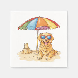 Golden Retriever Beach Hund Pappersservett