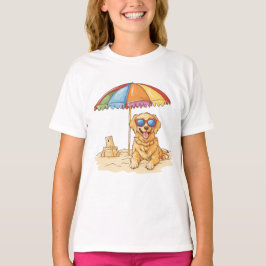 Golden Retriever Beach Hund T Shirt