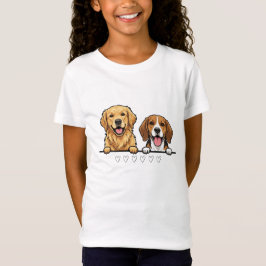 Golden Retriever & Beagle Bäst för djurälskare T Shirt