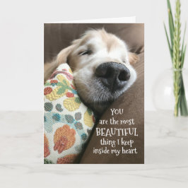 Golden Retriever BeSnygg Sak Valentindagen Helgkort