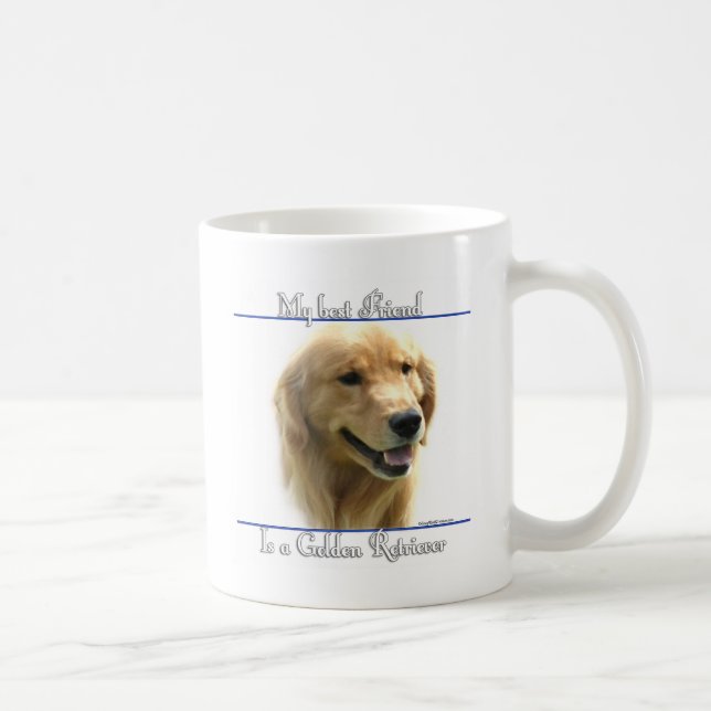 Golden Retriever Best Friend 2 Kaffemugg (Höger)