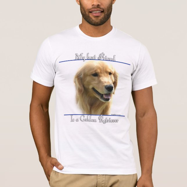 Golden Retriever Best Friend 2 Tee Shirt (Framsida)