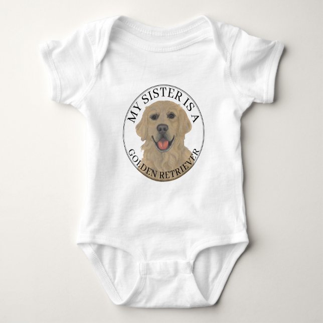 Golden Retriever Big Sister T Shirt (Framsida)