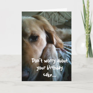 Golden Retriever Birthday Card Kort
