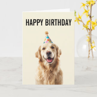Golden Retriever Birthday Celebration Kort
