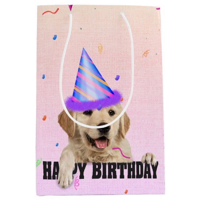 Golden Retriever Birthday Confetti (Framsidan)