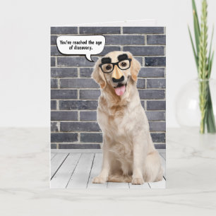 Golden Retriever Birthday Humor Card Kort