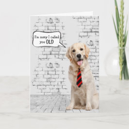Golden Retriever Birthday Humor Kort