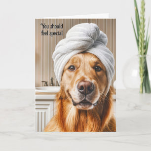 Golden Retriever Birthday Humor Kort
