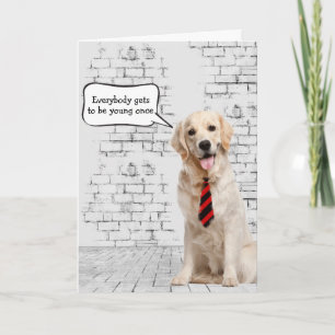 Golden Retriever Birthday Humor Kort