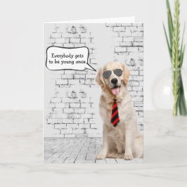 Golden Retriever Birthday Humor Kort