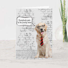 Golden Retriever Birthday Humor Kort