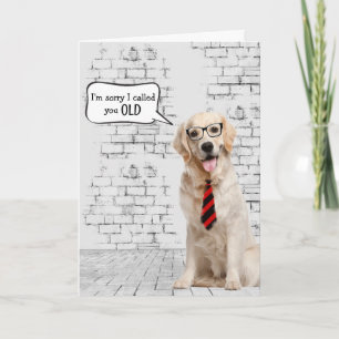 Golden Retriever Birthday Humor Kort