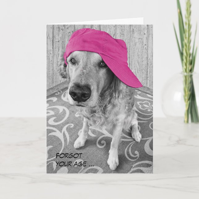 Golden Retriever Birthday Kort (Framsida)