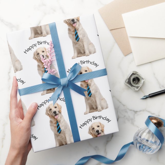 Golden Retriever Birthday Presentpapper (Gifting)