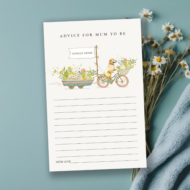 Golden Retriever Blommigt Adress for Morsa Baby Sh (Skapare uppladdad)