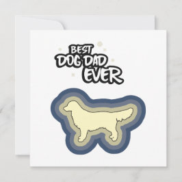 Golden Retriever Blue Best Hund Pappa någonsin i W Kort