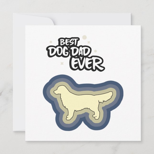 Golden Retriever Blue Best Hund Pappa någonsin i W Kort (Framsida)