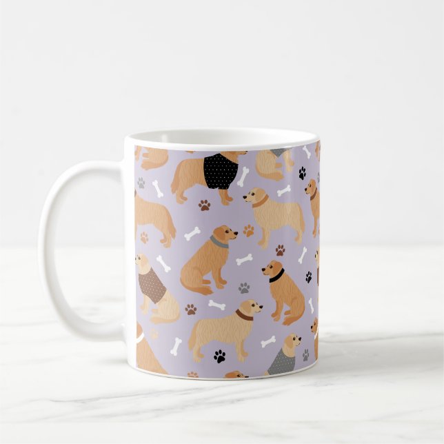 Golden Retriever Bones and Paws Coffee Mug Kaffemugg (Vänster)