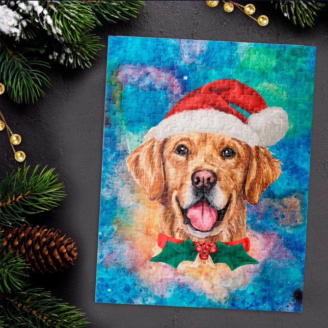 Golden Retriever Brev Hund jul Pussel (Skapare uppladdad)