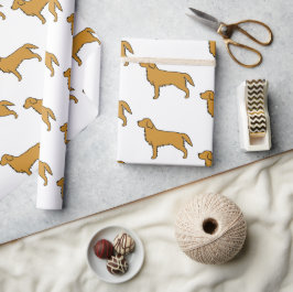 Golden Retriever Bröllop Papper Presentpapper