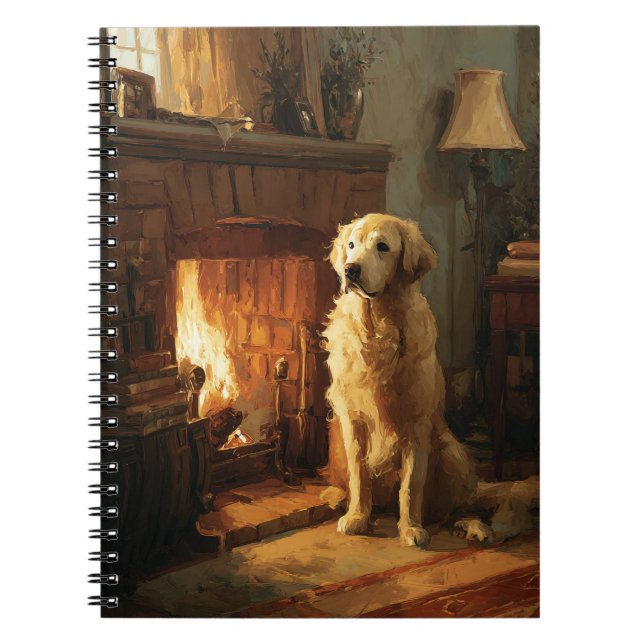 Golden Retriever by HEarth Notebook Anteckningsbok (Framsidan)