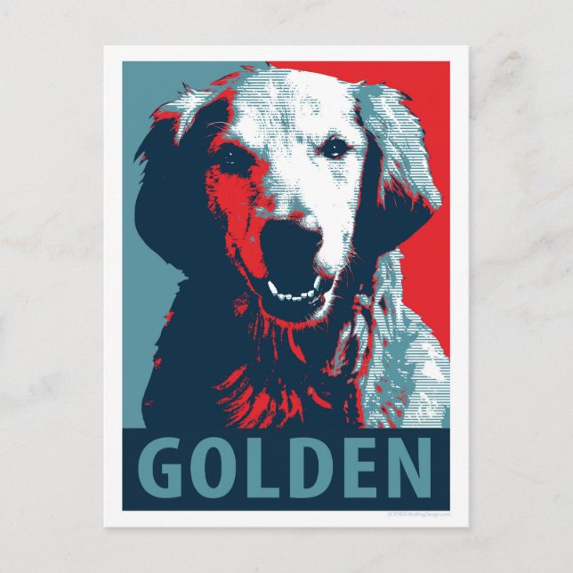 Golden Retriever by Hope Hundar Vykort (Framsida)