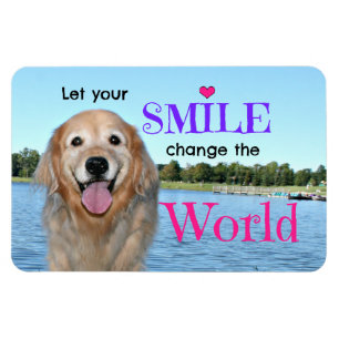Golden Retriever Byt världen Magnet