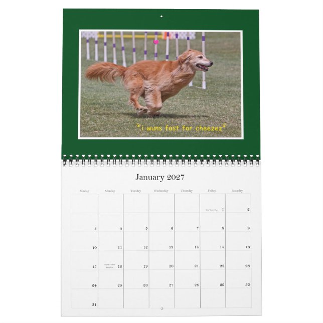 Golden Retriever Calendar 2012 Kalender (Jan 2027)