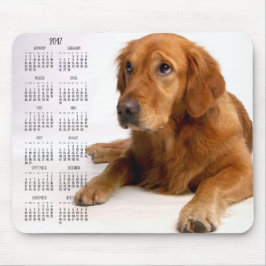 Golden Retriever Calendar 2017 Anpassningsbar Mus Musmatta