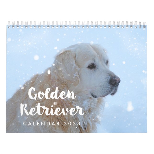 Golden Retriever Calendar 2023 Personlig Kalender (Omslag)