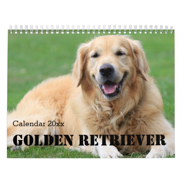 Golden Retriever Calendar 2026 Kalender (Omslag)