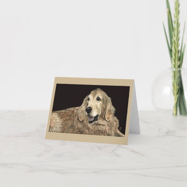 Golden Retriever Card Kort (Framsida)