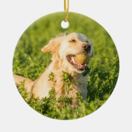 Golden Retriever Ceramic Ornament