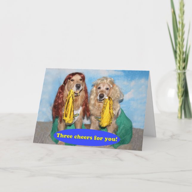 Golden Retriever CheerGrattiss  Kort (Framsida)