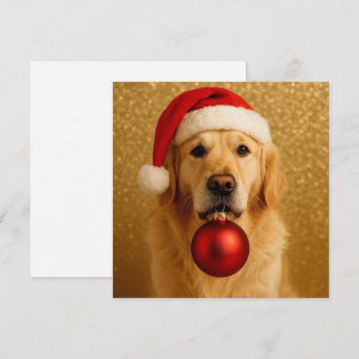 Golden Retriever Christmas Card. Julkort