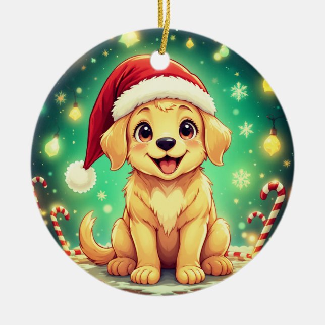 Golden Retriever Christmas Ornament (Framsidan)