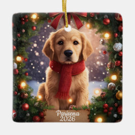 Golden Retriever Christmas Ornament