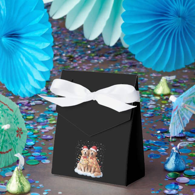 Golden Retriever Christmas Santa Hat Reindeer  Presentaskar (Part)