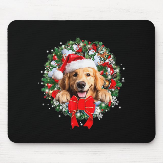 Golden Retriever Christmas Wreath Decoration Xmas  Musmatta (Framsidan)