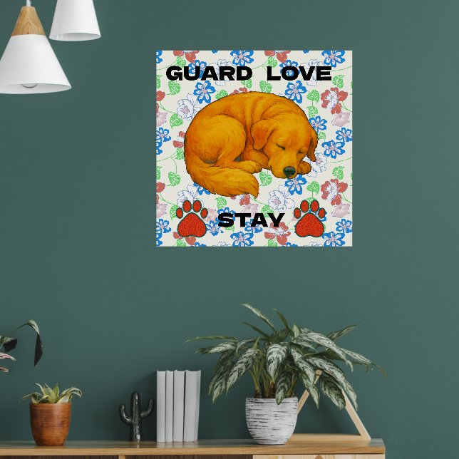 Golden Retriever, citat Poster (Vardagsrum 1)